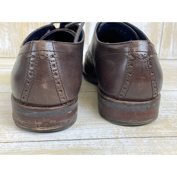 COLE HAAN GRAND.OS WINGTIP OXFORD Dress Shoes Dark Brown Leather Men’s  Size 12 main image 8